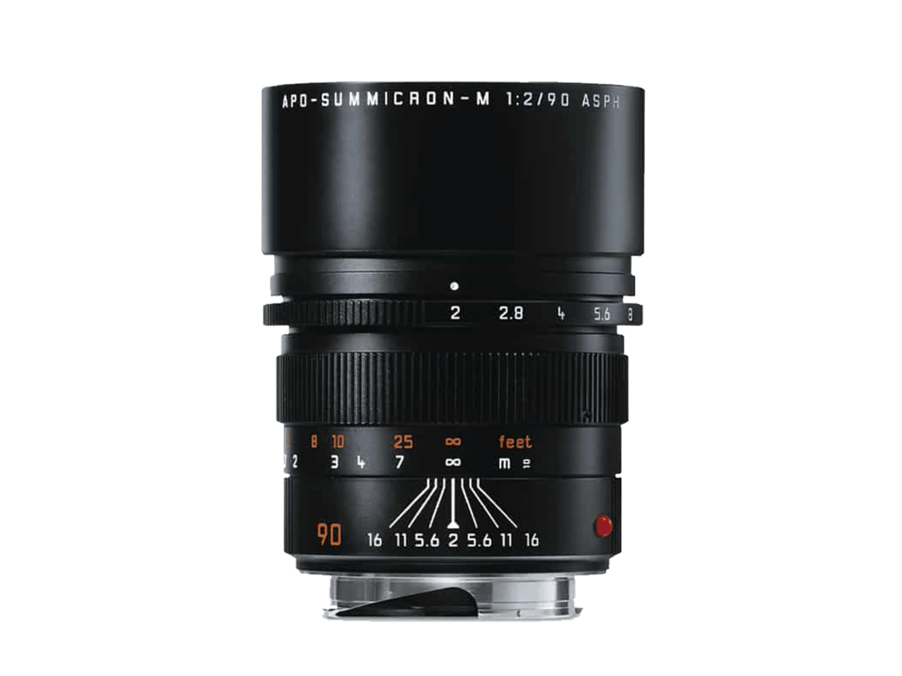 APO-Summicron-M 90 f2 ASPH., acabamento anodizado preto