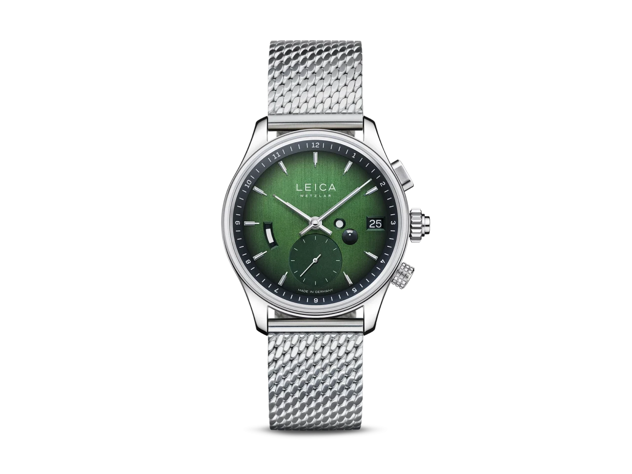 Leica ZM 2 - Urban Green - Aço 316 L - Bracelete em malha milanesa