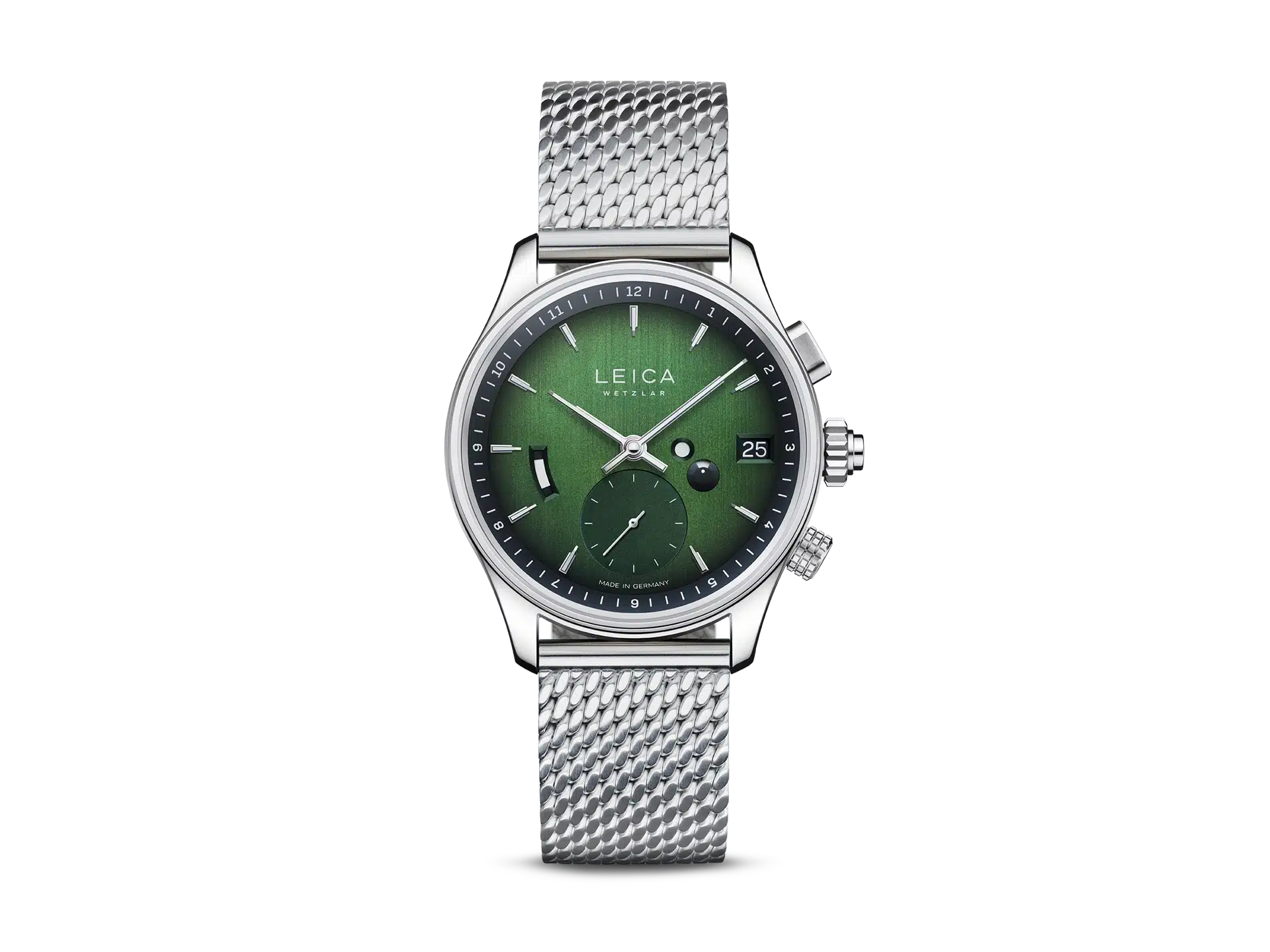 Leica ZM 2 - Urban Green - Aço 316 L - Bracelete em malha milanesa