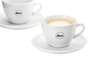 Conjunto de Chávenas de Café Leica para 2 pessoas, 4 peças, porcelana, branco